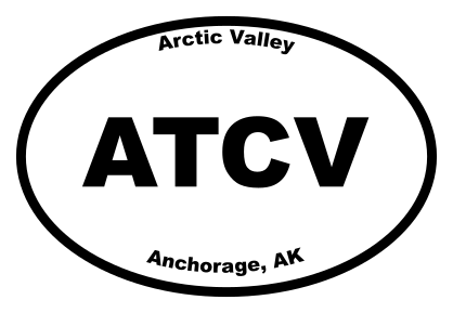 Arctic Valley Oval Sticker