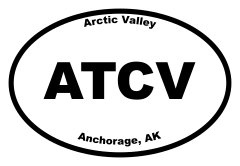 Arctic Valley Oval Sticker