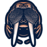 Arctic Walrus On Dark Sticker