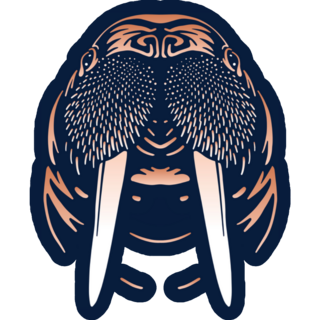 Arctic Walrus On Dark Sticker