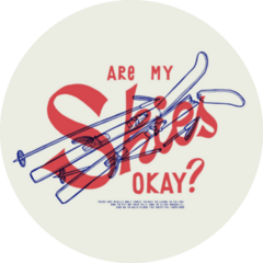 Are My Skis Okay? Broken Skis Typography Sticker
