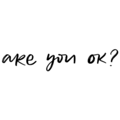 Are You Ok? Hand Lettering Sticker