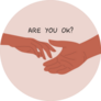 Are You Ok? Helping Hand Suicide Prevention Sticker