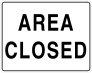 Area Closed Sticker