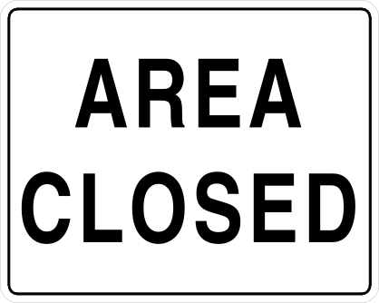 Area Closed Sticker