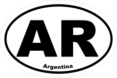 Argentina Ar Oval Sticker