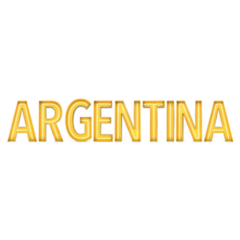 Argentina - Country Name In Neon Sticker