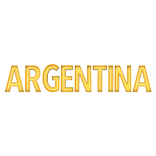 Argentina - Country Name In Neon Sticker