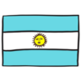 Argentina Flag Doodle Sticker