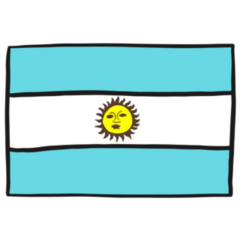 Argentina Flag Doodle Sticker