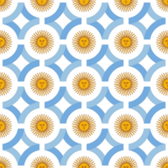 Argentina Flag Pattern Sticker