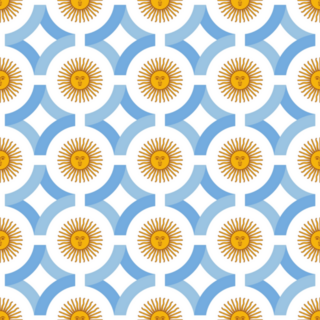 Argentina Flag Pattern Sticker