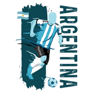 Argentina Football Team, Soccer Player Sticker