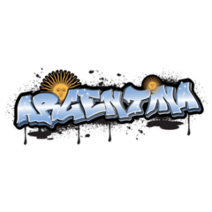 Argentina Graffiti Lettering Sticker