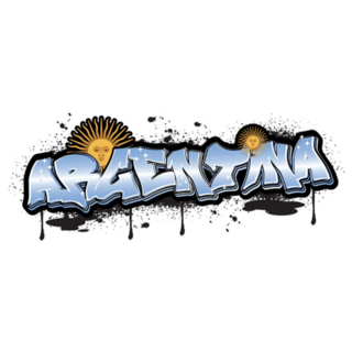 Argentina Graffiti Lettering Sticker