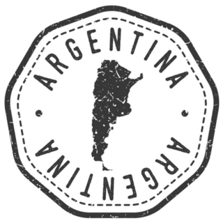 Argentina Map Stamp Postmark Sticker