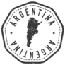 Argentina Map Stamp Postmark Sticker