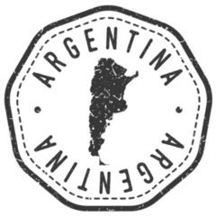 Argentina Map Stamp Postmark Sticker