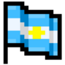 Argentina National Flag Pixel Icon Sticker