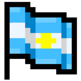Argentina National Flag Pixel Icon Sticker