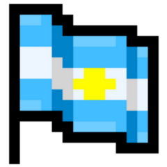 Argentina National Flag Pixel Icon Sticker