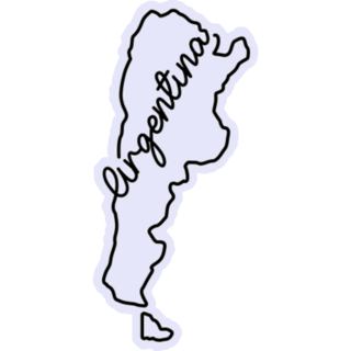 Argentina Outline Map Handwritten Sticker