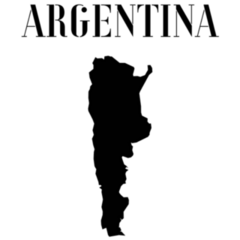 Argentina Outline Map Lettering Sticker