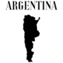 Argentina Outline Map Lettering Sticker
