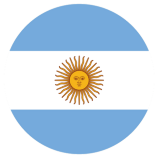 Argentina Round Country Flag Sticker