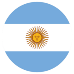 Argentina Round Country Flag Sticker