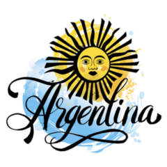 Argentina Watercolor Lettering Sticker