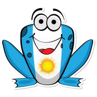 Argentinian Frog Cartoon Sticker