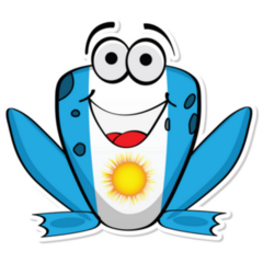 Argentinian Frog Cartoon Sticker