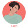 Aries Astrological Sign As A Handsome Guy Sticker