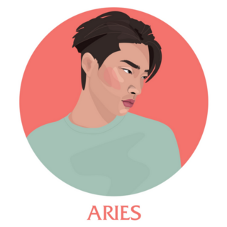 Aries Astrological Sign As A Handsome Guy Sticker