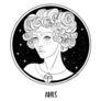 Aries Astrological Sign Beautiful Zodiac Sticker