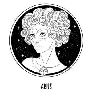 Aries Astrological Sign Beautiful Zodiac Sticker