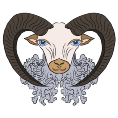 Aries Astrology Sign Ram Sticker