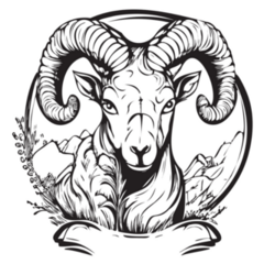Aries Horoscope Goat Sticker