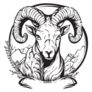 Aries Horoscope Goat Sticker