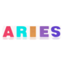 Aries Rainbow Lettering Sticker