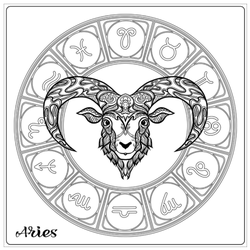 Aries, Sheep Zodiac Astrological Horoscope Sticker
