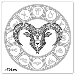 Aries, Sheep Zodiac Astrological Horoscope Sticker