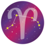 Aries Sign A Starry Galaxy Sticker