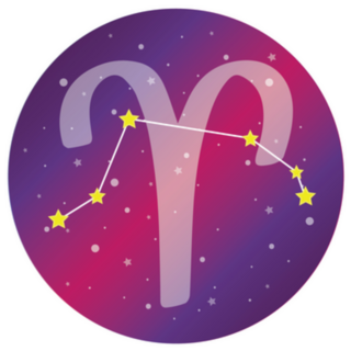 Aries Sign A Starry Galaxy Sticker