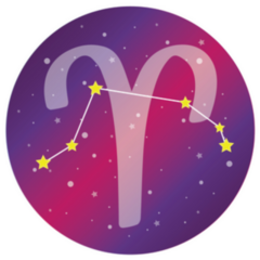 Aries Sign A Starry Galaxy Sticker