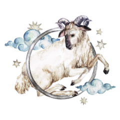 Aries - Watercolor Illustration Sticker