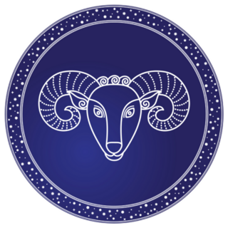 Aries Zodiac Sign Circle Sticker