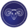 Aries Zodiac Sign Circle Sticker