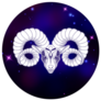 Aries Zodiac Sign Horoscope Galaxy Sticker